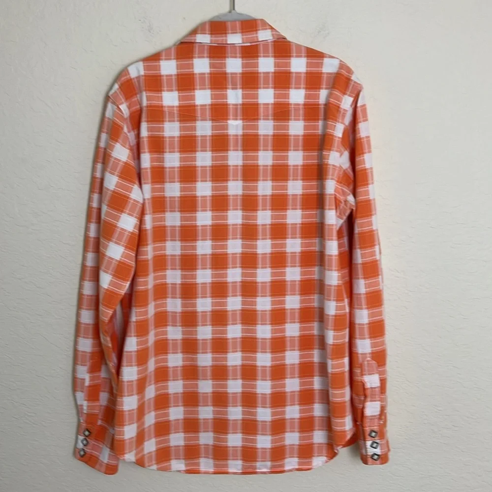 Polo Ralph Lauren Plaid Snap Front Western Shirt Sz M